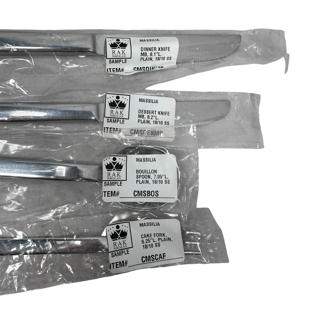 RAK Porcelain Massilia 18/10 Stainless Steel Flatware Mixed Sample Lot 16 New‎